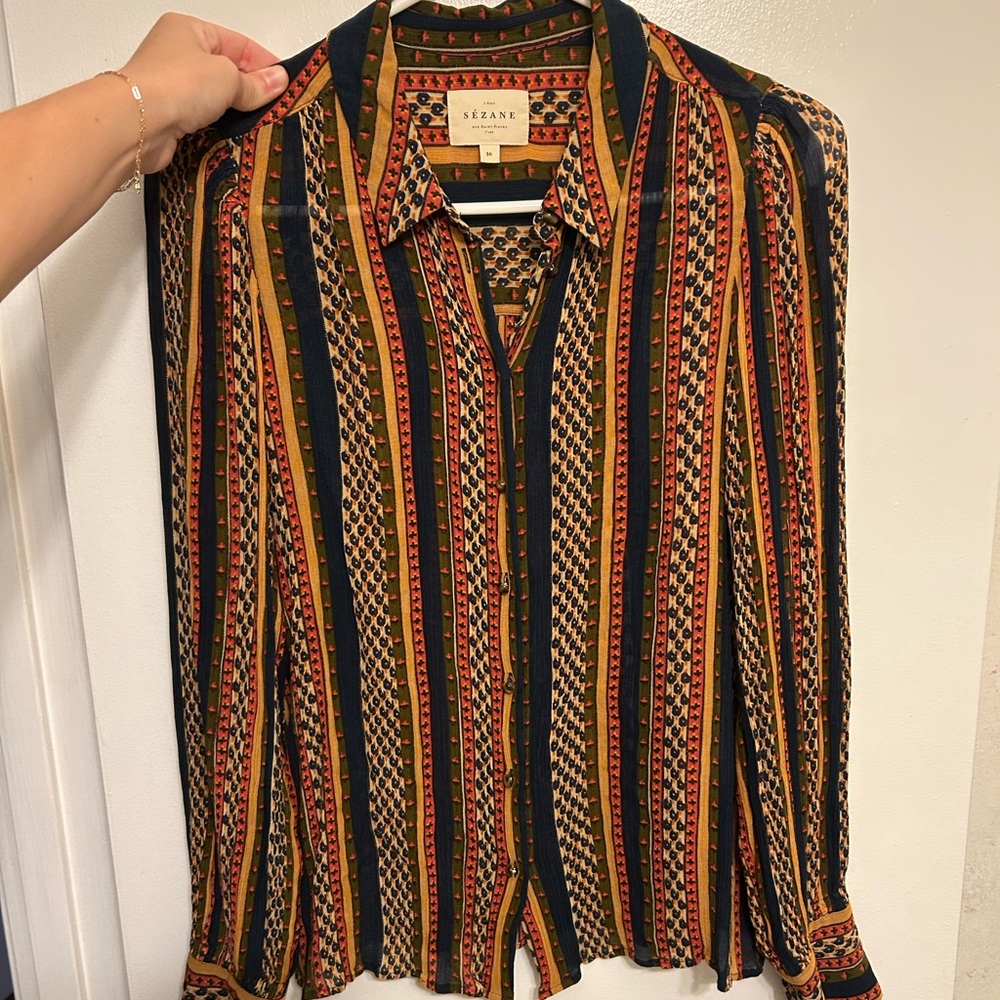 Sezane Tianna blouse Maya print